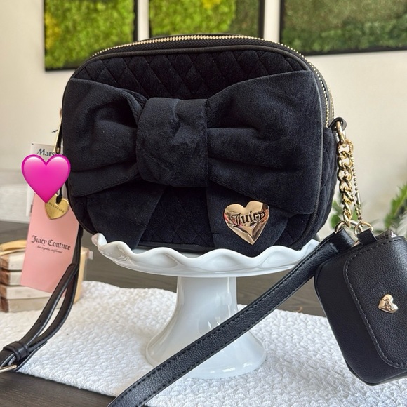 Juicy Couture Handbags - Juicy Couture Black Quilted Bow Bag New